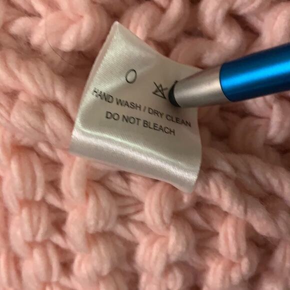 NWT CHIC WISH PINK OPEN CARDIGAN POM POM SWEATER SIZE L - Picture 5 of 8